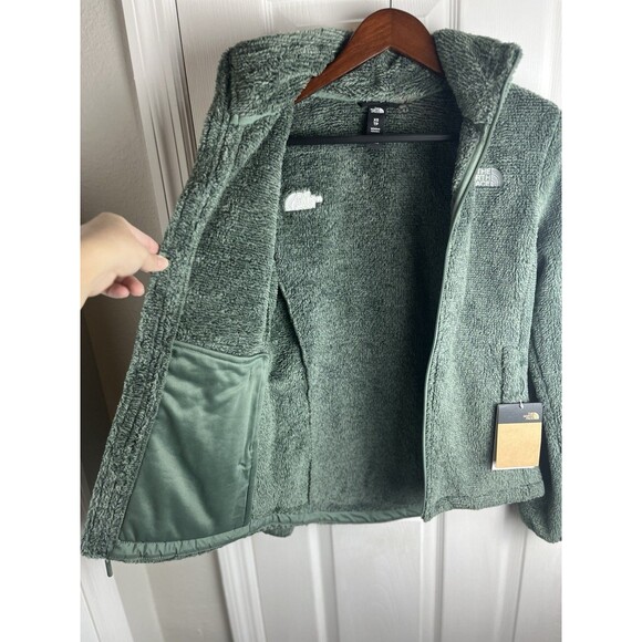 NWT North Face Osita Jacket Women Sz XS Fuzzy Sherpa Style Full Zip Green - Picture 3 of 9